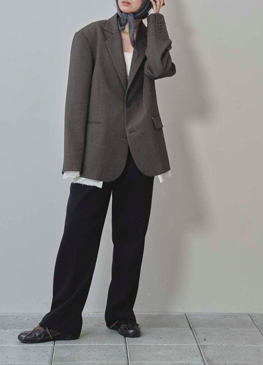 拼接細節西裝外套